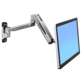 45-383-026 lx hd sit-stand wall mount lcd arm, polished