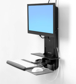 61-080-085 patient room, vl18 sts wm, ergotron black